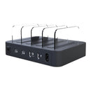 Multi-function AC 100V~240V Output 4 Ports USB-C / Type-C Double PD Detachable Charging Station Smart Charger,Support QC3.0(Black)