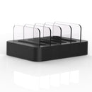 016 Multi-function AC 100V~240V Output 4 Ports USB Detachable Charging Station Smart Charger(Black)