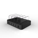 016 Multi-function AC 100V~240V Output 4 Ports USB Detachable Charging Station Smart Charger(Black)