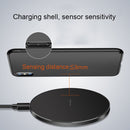GY-68 Ultra-Thin Aluminum Alloy Wireless Fast Charging Qi Charger Pad(Black)