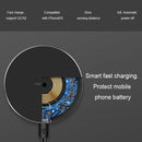 GY-68 Ultra-Thin Aluminum Alloy Wireless Fast Charging Qi Charger Pad(Black)