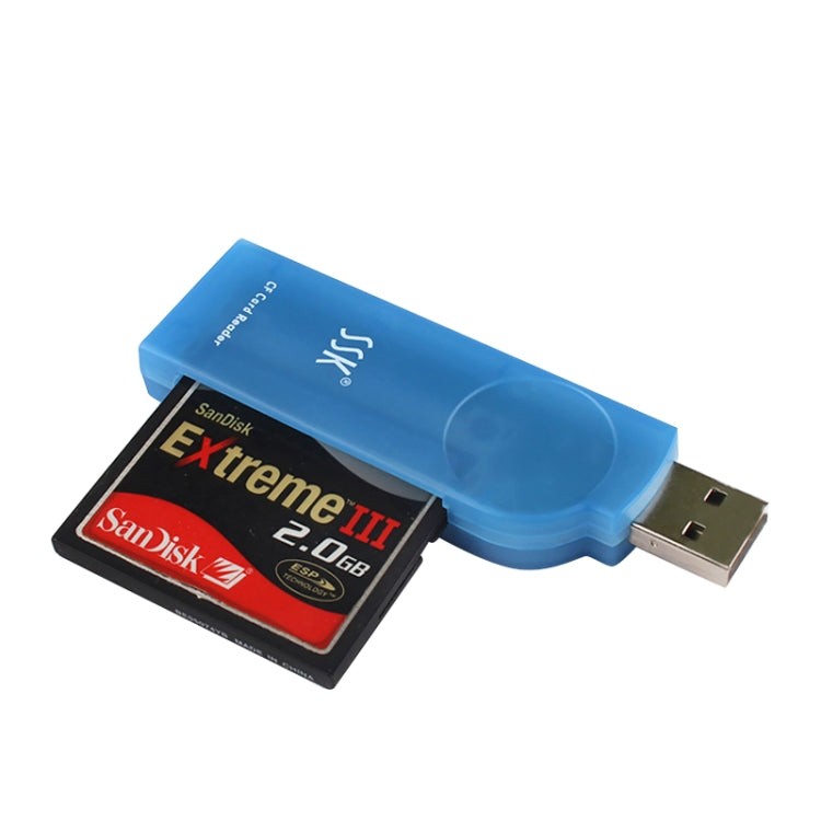 SSK SCRS028 USB 2.0 Interface External Card Reader, Supports CF Card / MD