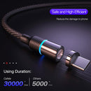 CAFELE 3 In 1 8 Pin + Micro USB + Type-C / USB-C Magneto Series Magnet Charging Data Cable, Length: 2m (Blue)