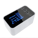 CDA30 20W 3 USB Ports + USB-C / Type-C Ports Multi-function Charger with LED Display, EU Plug