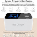 CDA30 20W 3 USB Ports + USB-C / Type-C Ports Multi-function Charger with LED Display, EU Plug