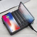 50W 6 USB Ports + 2 USB-C / Type-C Ports + Wireless Charging Multi-function Charger with LED Display & Detachable Bezel, AU Plug