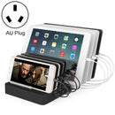 X6 96W 2.4A 8 USB Ports Smart Charger with Detachable Bezel, AU Plug(Black)