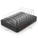 X6 96W 2.4A 8 USB Ports Smart Charger with Detachable Bezel, AU Plug(Black)