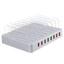 X6 96W 2.4A 8 USB Ports Smart Charger with Detachable Bezel, UK Plug(White)