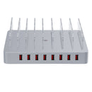X6 96W 2.4A 8 USB Ports Smart Charger with Detachable Bezel, US Plug(White)