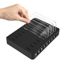 X6S 110W 3 QC 3.0 USB Ports + 5 USB Ports Smart Charger with Detachable Bezel, EU Plug