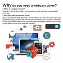 3 PCS Universal Ultra-thin Design Rectangle WebCam Cover Camera Cover for Desktop, Laptop, Tablet, Phones (Black)