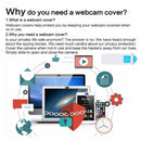 3 PCS Universal Ultra-thin Design Rectangle WebCam Cover Camera Cover for Desktop, Laptop, Tablet, Phones (White)