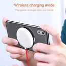 5W Portable Suction Cup Mobile Phone Fast Charging Wireless Charger, Suitable for iPhone 8 / X, Length:1m(Grey White)
