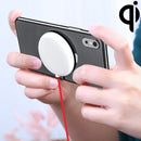 10W Portable Suction Cup Mobile Phone Fast Charging Wireless Charger, Suitable for iPhone 8 / X, Length: 1.5m(Grey White)