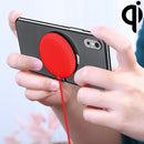 10W Portable Suction Cup Mobile Phone Fast Charging Wireless Charger, Suitable for iPhone 8 / X, Length: 1.5m(Red)