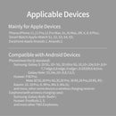 Z5A QI Vertical Magnetic Wireless Charger for Mobile Phones & Apple Watches & AirPods / Samsung Galaxy Buds / Huawei Free Buds, with Touch Ring Light (Black)