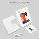 Z5A QI Vertical Magnetic Wireless Charger for Mobile Phones & Apple Watches & AirPods / Samsung Galaxy Buds / Huawei Free Buds, with Touch Ring Light (Black)