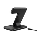 Z5A QI Vertical Magnetic Wireless Charger for Mobile Phones & Apple Watches & AirPods / Samsung Galaxy Buds / Huawei Free Buds, with Touch Ring Light (Black)