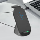 H18 3 in 1 Quick Wireless Charger for iPhone, Apple Watch, AirPods and other Android Smart Phones(Black)
