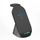 H18 3 in 1 Quick Wireless Charger for iPhone, Apple Watch, AirPods and other Android Smart Phones(Black)