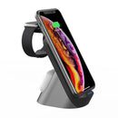 H18 3 in 1 Quick Wireless Charger for iPhone, Apple Watch, AirPods and other Android Smart Phones(Black)