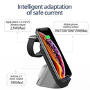 H18 3 in 1 Quick Wireless Charger for iPhone, Apple Watch, AirPods and other Android Smart Phones(Black)
