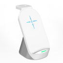 H18 3 in 1 Quick Wireless Charger for iPhone, Apple Watch, AirPods and other Android Smart Phones(White)