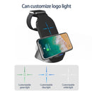 H18 3 in 1 Quick Wireless Charger for iPhone, Apple Watch, AirPods and other Android Smart Phones(White)