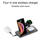 V5 4 in 1 Quick Wireless Charger for iPhone, Apple Watch, AirPods and other Android Smart Phones(Black)