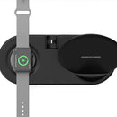 W74 4 in 1 Multifunctional Wireless Charger for iWatch / iPhone / AirPods (Black)