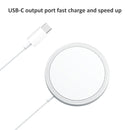 OJD-63 15W Aluminum Alloy Style Round Magsafe Magnetic Wireless Charger for iPhone 12 Series