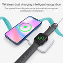 D21 Foldable Dual Magnetic Magsafe Wireless Charger for Mobile Phones / iWatch / AirPods