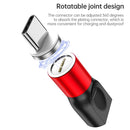 4 in 1 3A 8 Pin & USB-C / Type-C & Micro USB Zinc Alloy Magnetic Charging Head + Micro USB Magnetic Charging Adapter Set(Red)