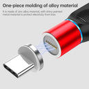 4 in 1 3A 8 Pin & USB-C / Type-C & Micro USB Zinc Alloy Magnetic Charging Head + Micro USB Magnetic Charging Adapter Set(Blue)