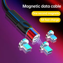 4 in 1 3A 8 Pin & USB-C / Type-C & Micro USB Zinc Alloy Magnetic Charging Head + Micro USB Magnetic Charging Adapter Set(Black)
