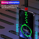 4 in 1 3A 8 Pin & USB-C / Type-C & Micro USB Zinc Alloy Magnetic Charging Head + Micro USB Magnetic Charging Adapter Set(Black)