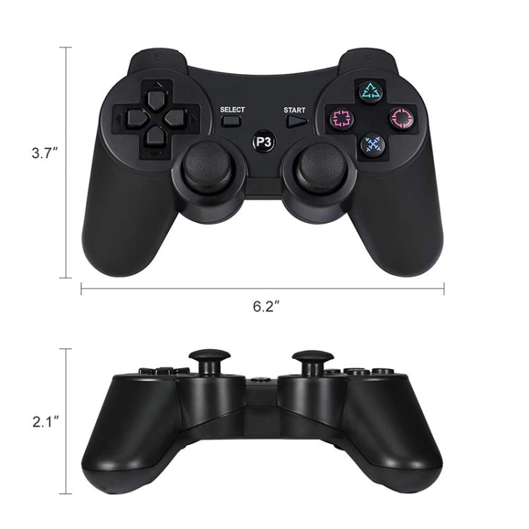 Snowflake Button Wireless Bluetooth Gamepad Game Controller for PS3(Black)