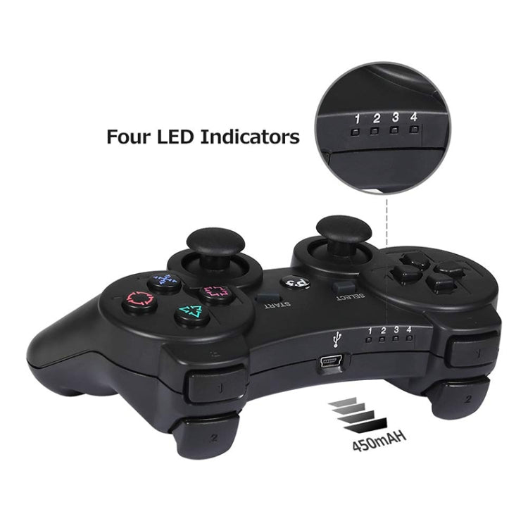 Snowflake Button Wireless Bluetooth Gamepad Game Controller for PS3(Black)