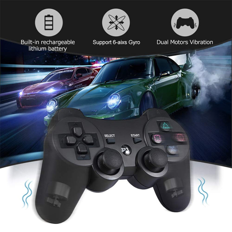 Snowflake Button Wireless Bluetooth Gamepad Game Controller for PS3(Black)