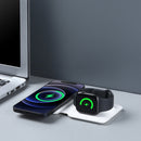 Q500 Foldable Magnetic Dual Wireless Charger for Phones / iWatch / AirPods(White)