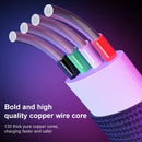 3A 3 in 1 USB to 8Pin + Micro USB + USB-C / Type-C Zinc Alloy Super-fast Charging Cable (Green)