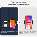 OJD-55 3 in 1 15W Multi-function Fast Charging Wireless Charger for iPhones & iWatches & AirPods (White)