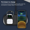 OJD-55 3 in 1 15W Multi-function Fast Charging Wireless Charger for iPhones & iWatches & AirPods (White)