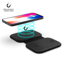 F20 3 in 1 15W Multi-function Magnetic Folding Wireless Charger for iPhone 12 Series & Apple Watches & AirPods 1 / 2 / Pro(Black)