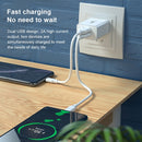 WK WP-U56 2 in 1 2A Dual USB Travel Charger + USB to USB / Type-C Data Cable Set, US Plug(White)