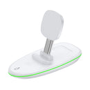 V9 3 in 1 Retractable Folding Multi-function Magnetic Wireless Charging Base for Phones & Apple Watch Series & AirPods(White)