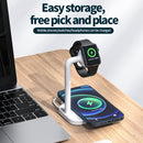 adj-984 2 in 1 Electromagnetic Induction Wireless Charger for Mobile Phones & Apple Watches & AirPods(White)