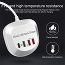 WLX-T3P 4 In 1 PD + QC Multi-function Smart Fast Charging USB Charger(EU Plug)