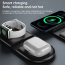 WS39A 15W Foldable Dual Wireless Charger Base for Mobile Phones & Apple Watches & AirPods(Black)